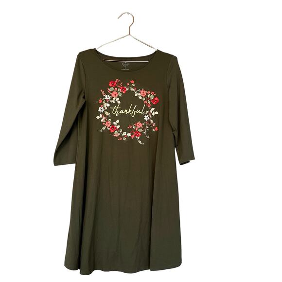 St. John’s bay thankful thanksgiving fall dress size small - Picture 1 of 5